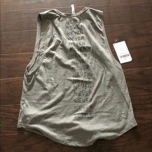 Fabletics Tops - BRAND NEW!! Never settle tank Fabletics Tops - BRAND NEW!! Never settle tank